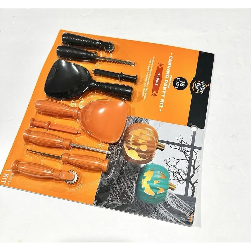 Hyde & EEK! Boutique Halloween 9-Tools, 16 Halloween Pumpkin Carving Kit